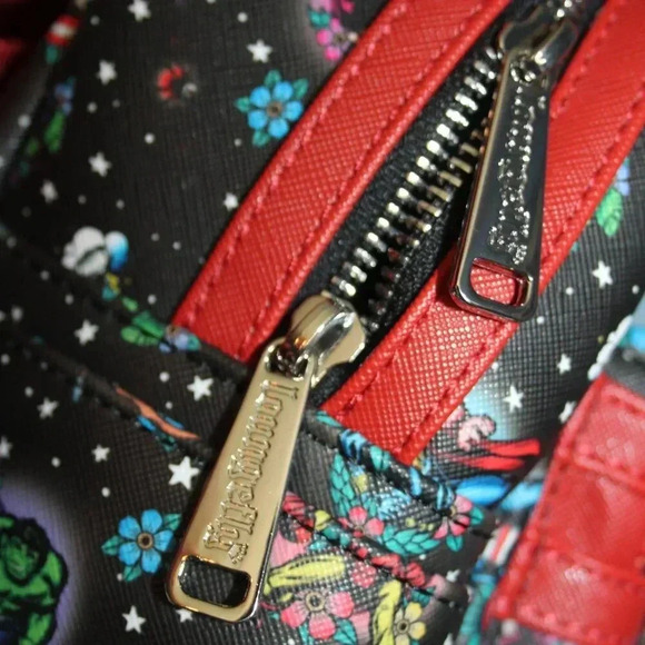 Loungefly Marvel Avengers Mini Backpack Floral Tattoo Print NWT - Picture 15 of 16